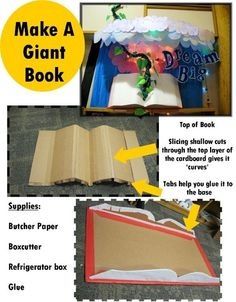 how to make a giant giant book out of cardboard