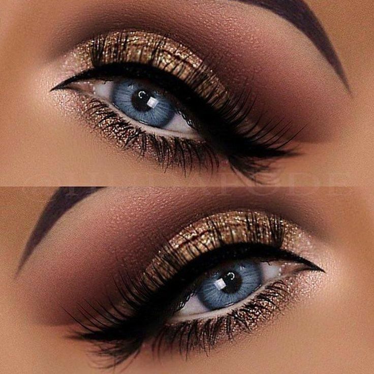 Pretty Makeup Products, Eyeshadow For Hooded Eyes, Makeup Artistic, Makeup For Blue Eyes, Dramatic Eye Makeup, Makeup Glam, Glitter Eye Makeup, Glitter Eye, Hooded Eye Makeup