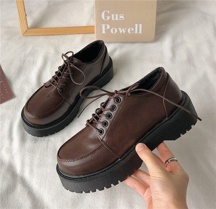 Girls Uniform Shoes, Sepatu Platform, Comfortable Leather Shoes, Student Shoes, School Uniform Shoes, Vintage Shoes Women, Oxford Platform Shoes, Mary Jane Platform Shoes, Black Oxford Shoes