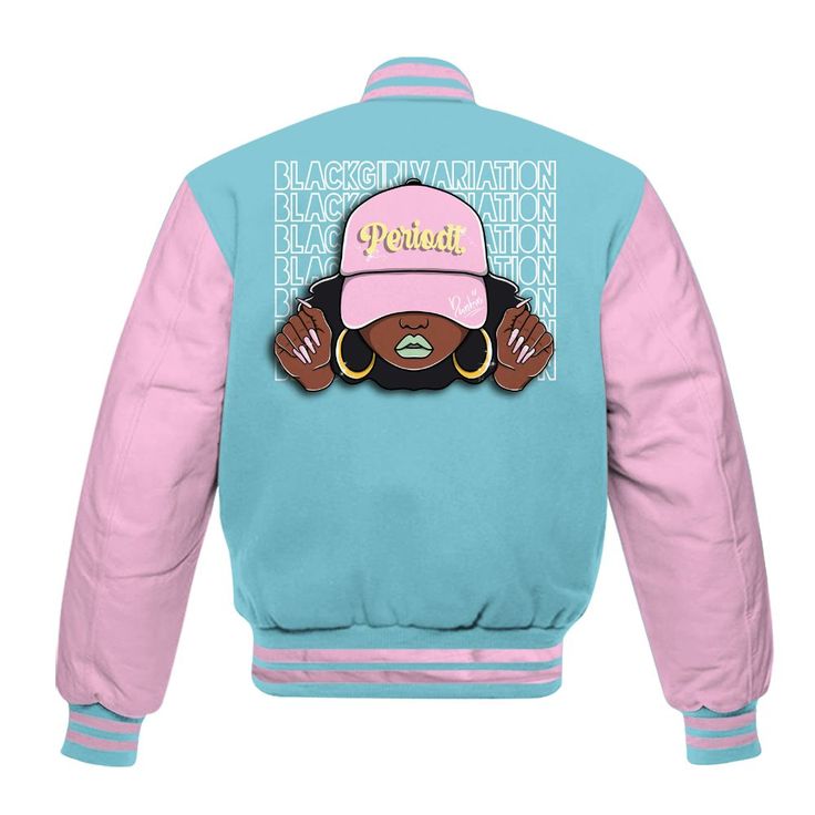 Brand Dunkare SB Dunk Low Visty Varsity Jacket Custom Name Black Girl All Over Print Baseball Varsity Jacket Pink Cotton Urban Outerwear, Urban Style Pink Cotton Outerwear, Pink Long Sleeve Varsity Jacket For Streetwear, Trendy Pink Varsity Jacket For Streetwear, Pink Varsity Jacket For College In Winter, Pink Varsity Long Sleeve Outerwear, Pink Varsity Winter Outerwear, Pink Varsity Outerwear For Winter, Trendy Pink Track Jacket For Streetwear