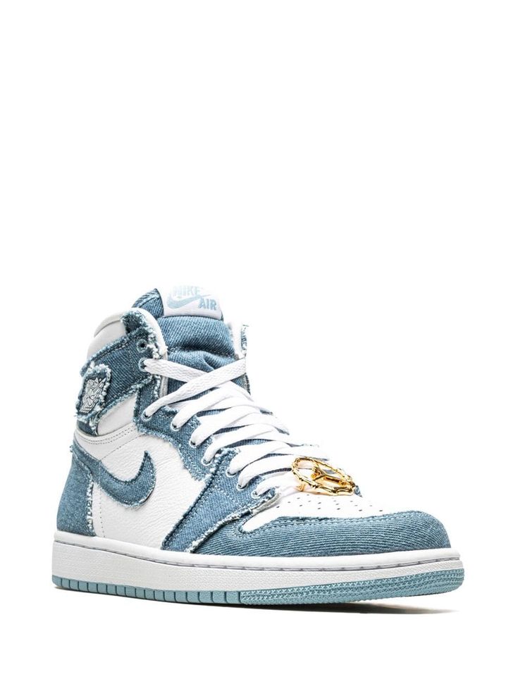 Jordan 1 High Og Denim, Denim Sneakers, Jordan Retro 1, Womens Air Jordans, Exclusive Sneakers, Jordan 1 High Og, Nike Dunk High, Air Jordan 1 Retro High Og, Nike Shox