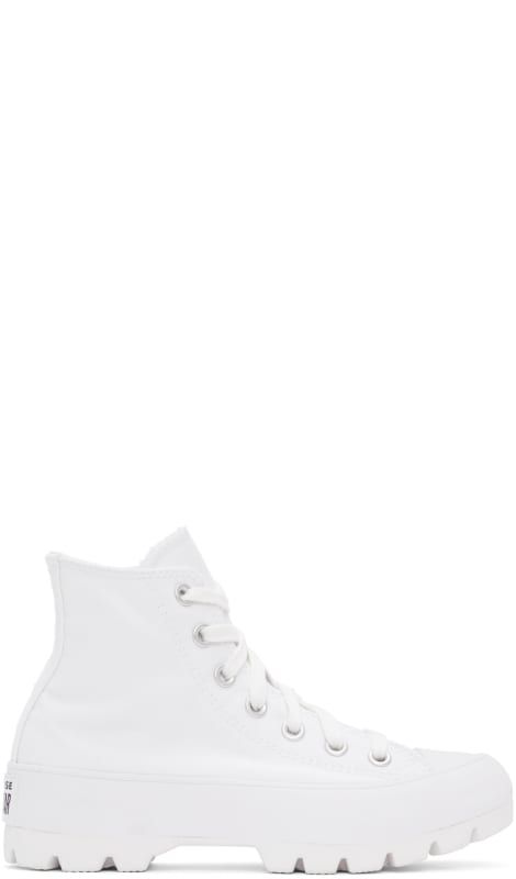 Converse: White Chuck Taylor All Star Lift Low Sneakers | SSENSE Converse For Women, White Chuck Taylors, Chuck Taylor All Star Lift, Run Star Hike, Converse White, High Sneakers, Chuck 70, Low Sneakers, Canvas Sneakers