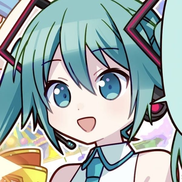 an anime character with blue hair and green eyes