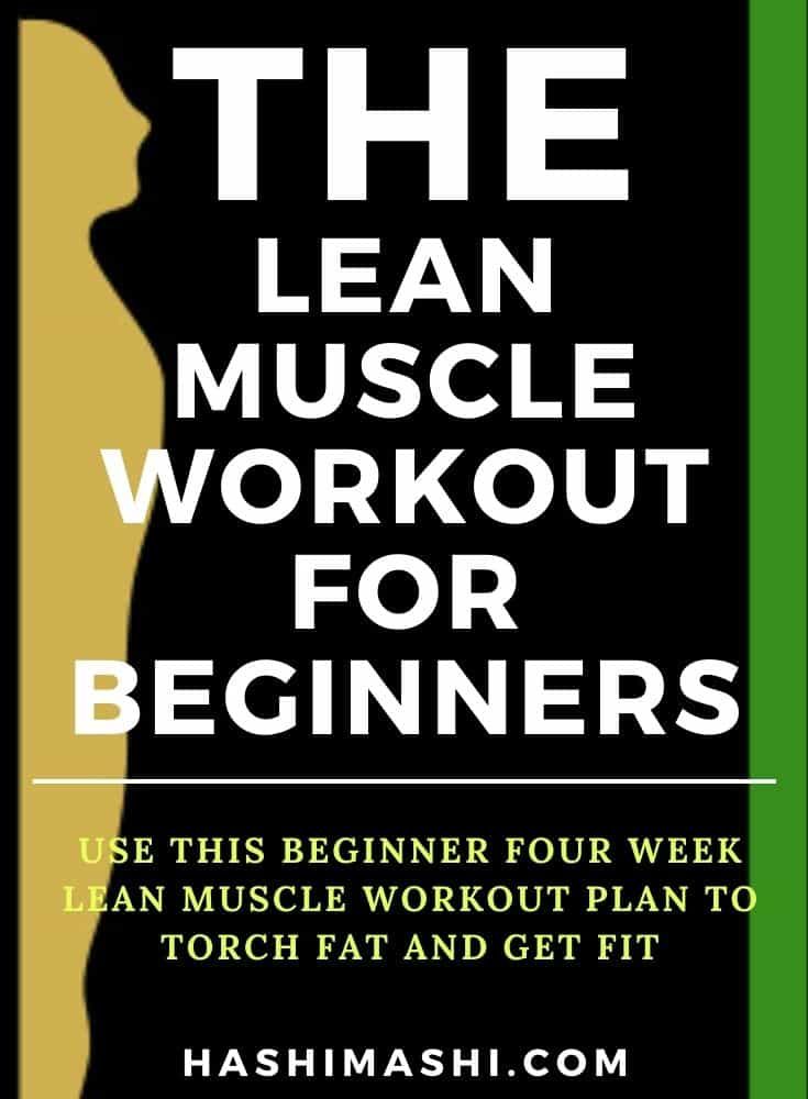 the lean muscle workout for beginners is shown in green and black with an image of a