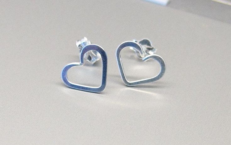 Dainty Heart Earrings-Sterling Silver Heart Earrings Silver, Sterling Silver Heart Earrings, Gold Heart Studs, Gold Heart Earring, Stud Earrings Silver, Silver Heart Earrings, Simple Stud Earrings, Sterling Silver Stud Earrings, Silver Stud Earrings