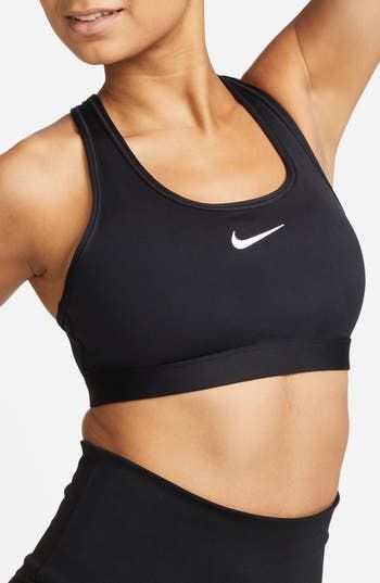 Work up a sweat in this padded sports bra featuring wide straps and signature moisture-wicking tech. Racerback Dri-FIT moisture-wicking technology Lined 72% polyester, 28% spandex Machine wash, line dry Imported Nike Sports Bra With Built-in Padding, Sports Bra With Built-in Padding For Training, Supportive Nike Sports Bra, Nike Go-dry Sports Bra For Training, Nike Go-dry Athletic Fit Sports Bra, Nike Athletic Fit Sports Bra With Go-dry, Nike Sports Bra With Go-dry For Training, Nike Sports Bra With Go-dry Technology, Nike Athletic Fit Sports Bra With Go-dry Technology