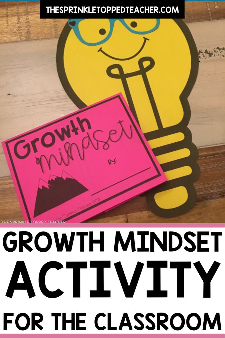 growth minds activity for the classroom with text overlay that reads growth minds activity for the classroom