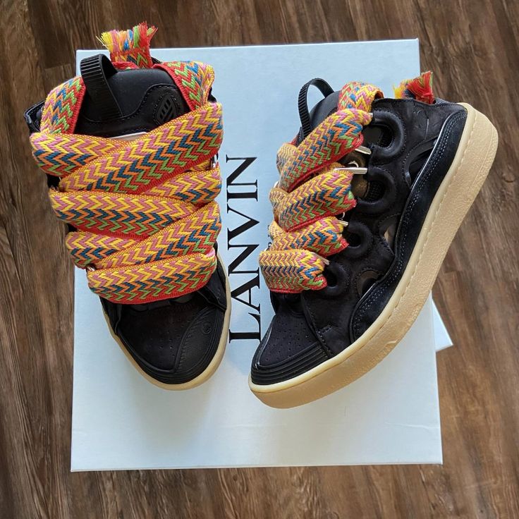 -All Items Are Guaranteed Authentic -No Trades -Please Feel Free To Message Us With Any Questions Lanvin Curb Sneaker, Curb Sneaker, Mens Aesthetic, Brown Leather Sneakers, Lanvin Sneakers, Crocs Fashion, Lanvin Men, Lanvin Shoes, Pretty Shoes Sneakers