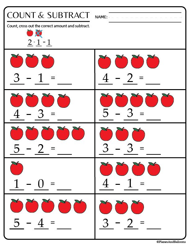 the worksheet for adding and subtracting numbers to 10 with apples on them