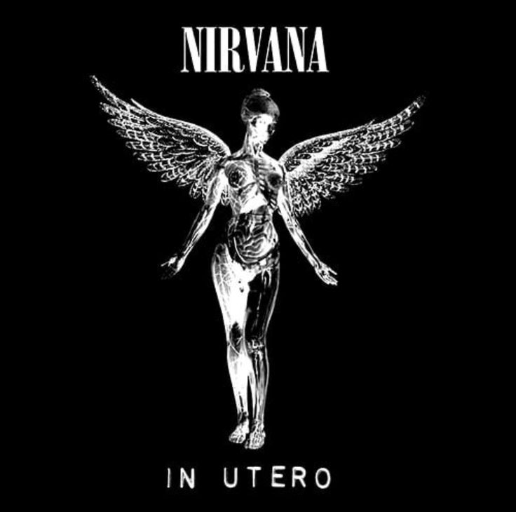 the cover art for nirvana's album in utero, featuring an image of a woman