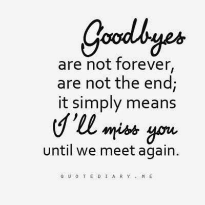 a quote that says goodbyes are not forever, and it's simply means i'll miss you until we meet again