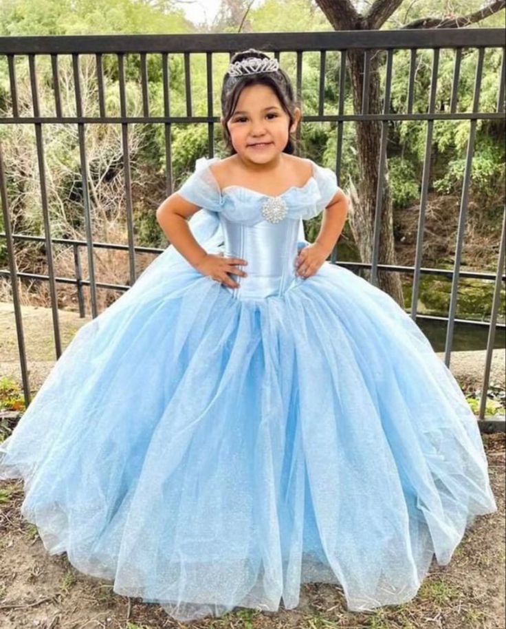 Disney Princess Dresses For Kids, Cinderella Cincoañera, Cinderella Dress For Kids, Cinderella Flower Girl Dress, Toddler Cinderella Dress, Cinderella Dress Toddler, Cinderella Tutu Dress, Party Wear Frocks, Frocks For Kids