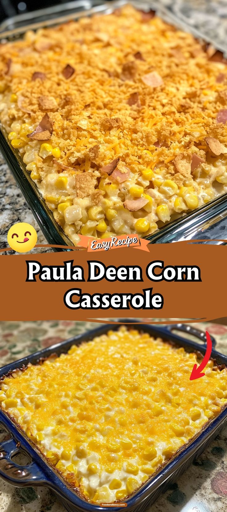 an image of a casserole dish with corn in it