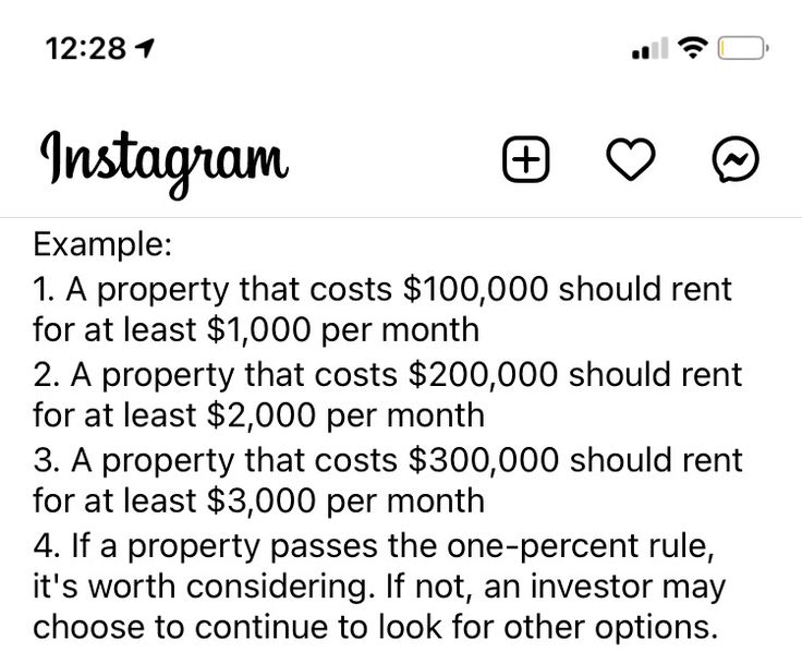 an instagram example with the text instagram example for $ 2, 000 per month