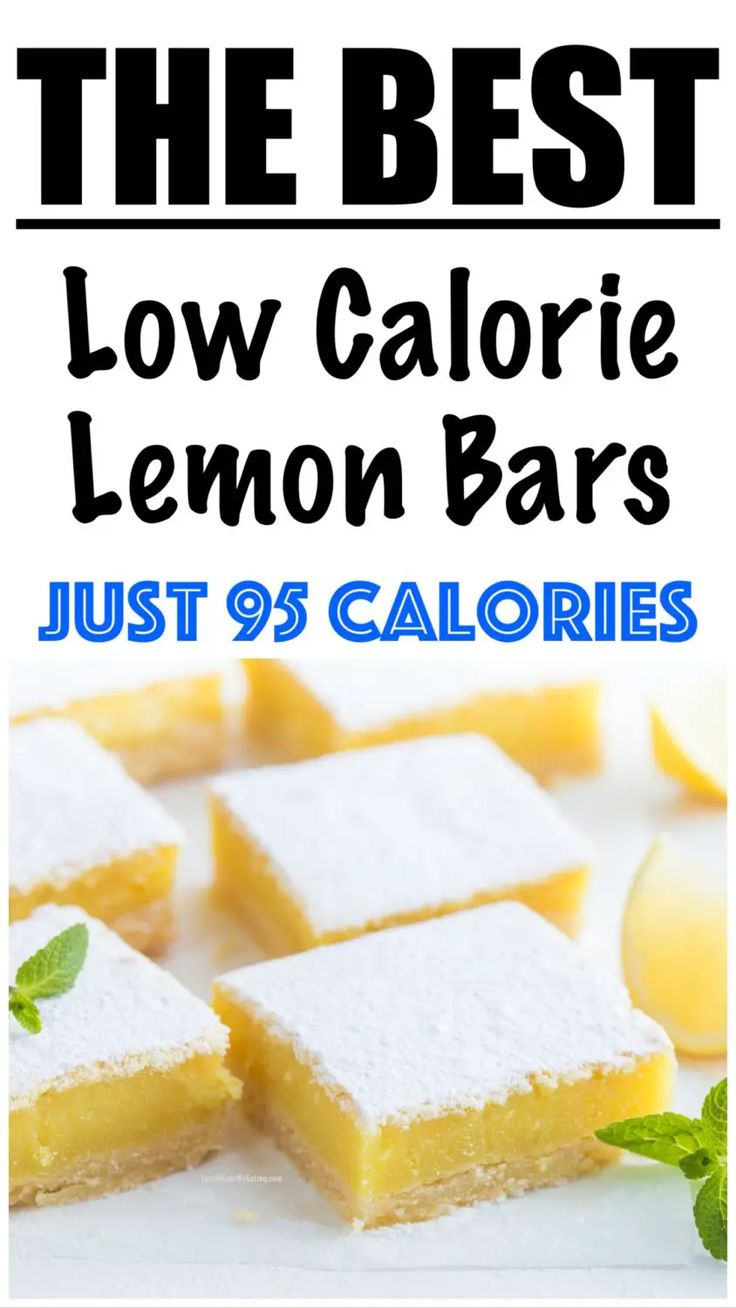 the best low calorie lemon bars just 95 calories and they are so good