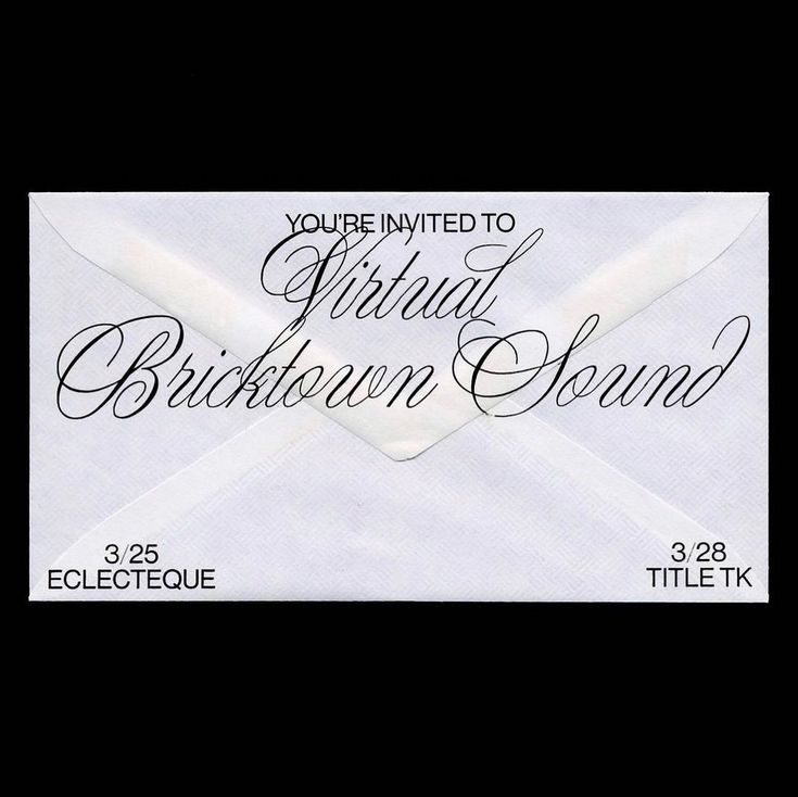 an envelope with the words, you're invited to grenat bridaln sound