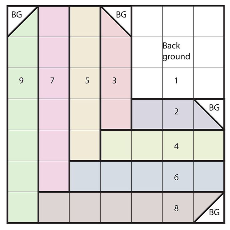 an image of a square with numbers on it and the words back ground in different colors