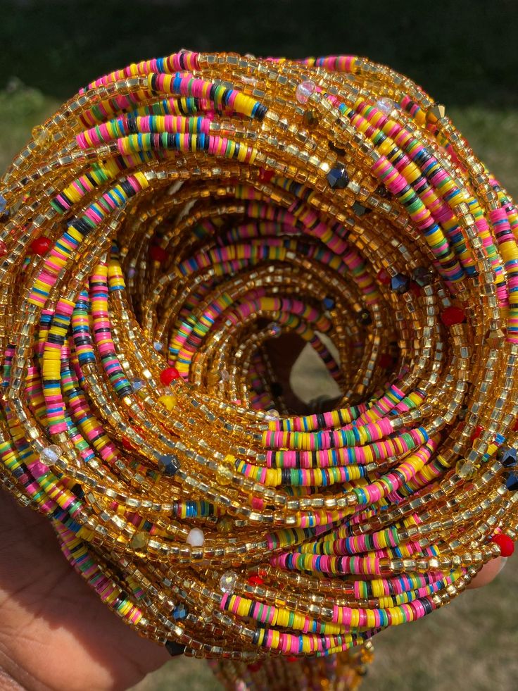 These beads come in TIE ON only, they are 45" long and self adjustable based on your waist size. ★ The listed prices are for one strand each. For multiple strands you'll have to indicate from the quantity section in your cart. Uses of Waist beads ★ Cultural and Spiritual Reasons ★Waist beads as ornaments as well as for symbolic adornment, ★ which serves as a sign of wealth, femininity or aristocracy, as well as spiritual well-being. ★ Weight-loss Management ★Self Love/ Confidence ​ Body Jewelry Diy, Waist Beads African, Waist Jewelry, Earthy Jewelry, Belly Jewelry, Bead Charms Diy, Waist Beads, Beaded Jewelry Designs, Jewelry Accessories Ideas