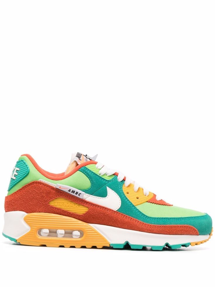 Colorful Sneakers Women, Colourful Sneakers, Retro Sneakers Women, Nike Max Air, Nike Air Max 90 Se, Nike Girl, Sneakers Green, Colorful Sneakers, Nike Max