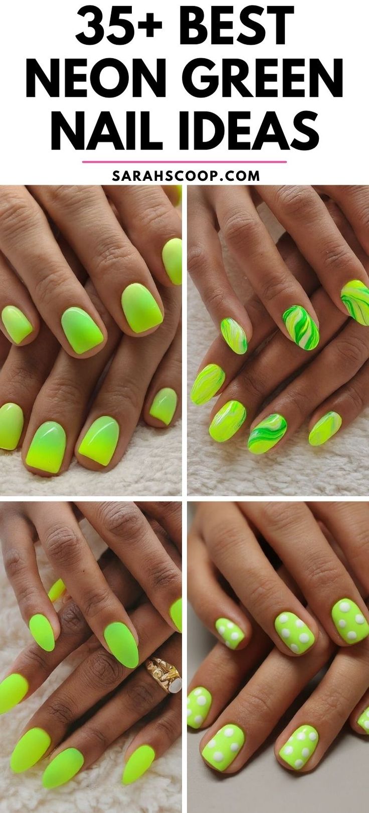 Brighten up any look with these 35+ neon green nail ideas that are sure to wow!💚💅 #NeonNails #NailDesigns #Nails Neon Green Design Nails, Black And Neon Green Nail Designs, Neon Lime Green Nails, Line Green Nails, Neon Green Gel Nails, Yellow Green Nails Design, Subtle Neon Nails, Short Nail Designs Neon, Matte Neon Nails