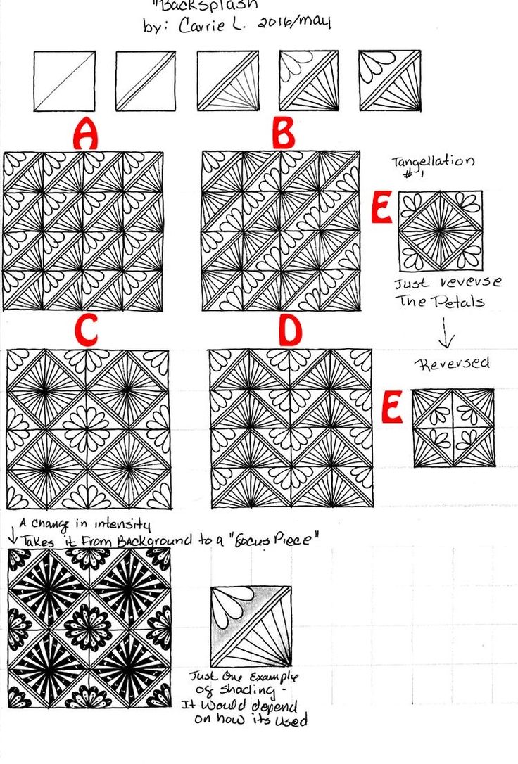 the steps to make an origami pattern with different shapes and numbers on it