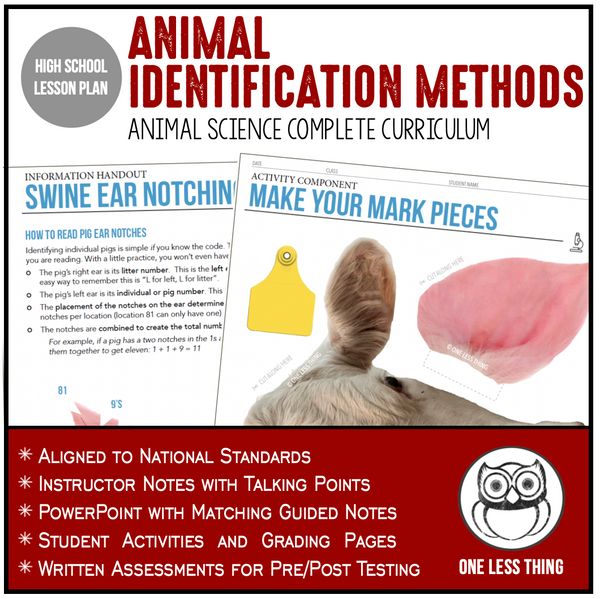 an animal identification poster with instructions on how to use it