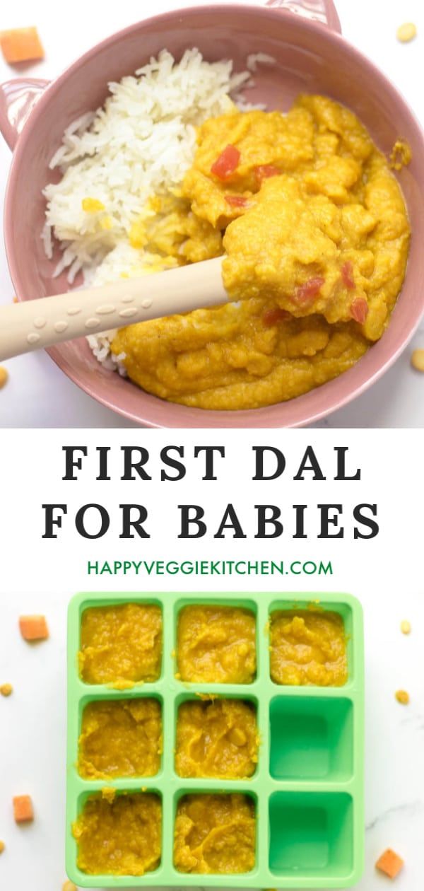 the first meal for babies is made with rice and carrots