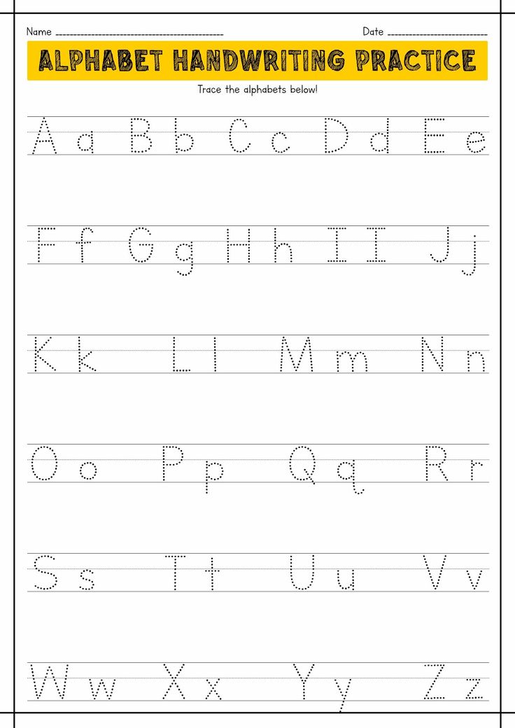 the alphabet handwriting practice worksheet