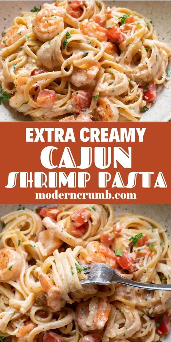 this creamy cajun shrimp pasta is an easy and delicious dinner