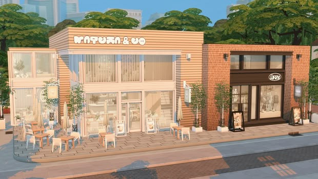 an artist's rendering of the outside of a restaurant