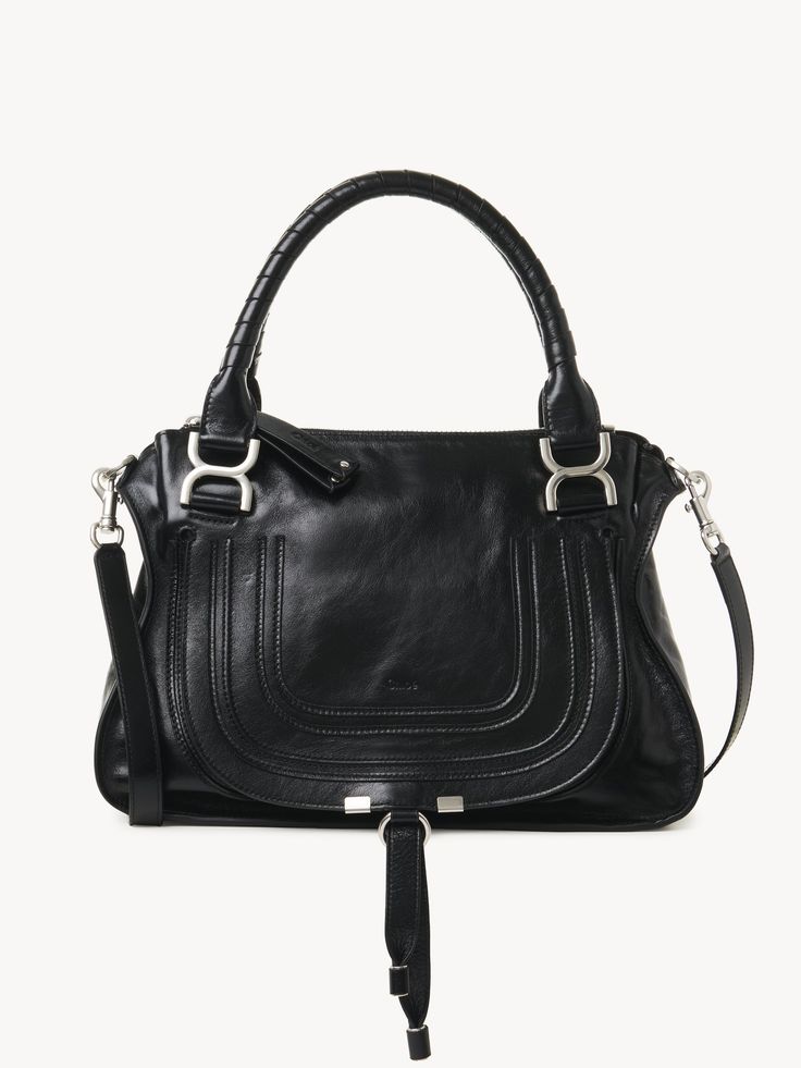 Chloé Marcie Bag In Soft Leather | Chloé US Chloe Tassel Bag, Everyday Luxury Calf Leather Satchel, Leather Satchel With Handle Drop, Leather Satchel For Everyday Luxury, Business Satchel With Silver-tone Hardware And Calf Leather, Business Calf Leather Satchel With Silver-tone Hardware, Classic Leather Satchel With Silver-tone Hardware, Evening Satchel With Palladium Hardware, Top Handle Calf Leather Satchel With Silver-tone Hardware