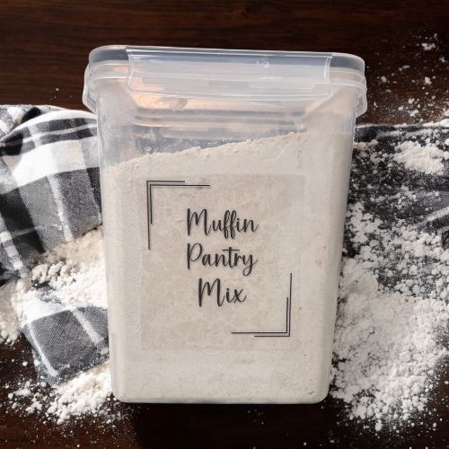 a container filled with white powder sitting on top of a table