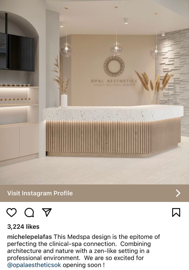 an instagram page with the caption'visit instagram profile for spa design