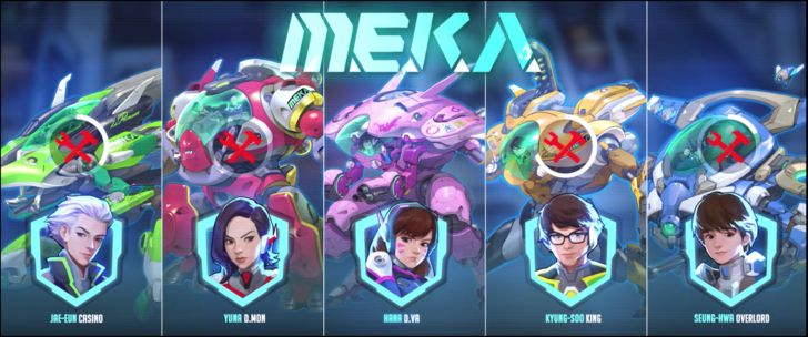 an image of some characters from the video game mekkas, all in different colors and sizes