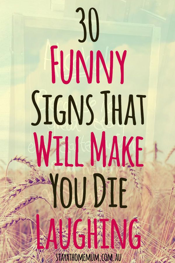 a field with the words 30 funny signs that will make you die laughing on it