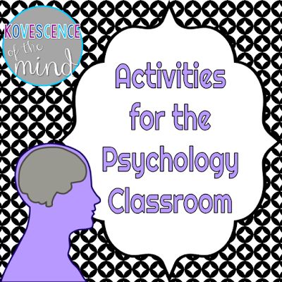 the words activities for the psycholoy classroom are displayed in front of a black and white background