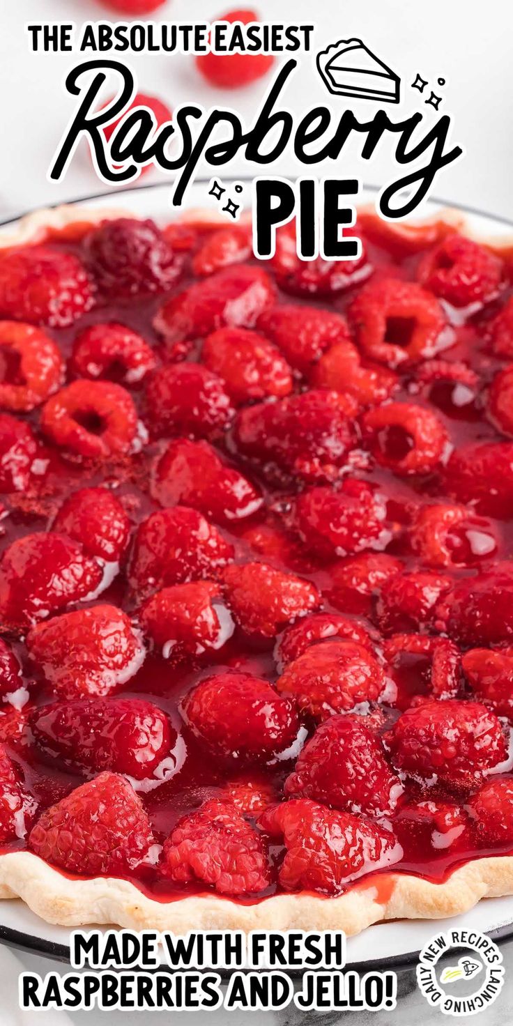 the absolute east raspberry pie is made with fresh raspberries and jello