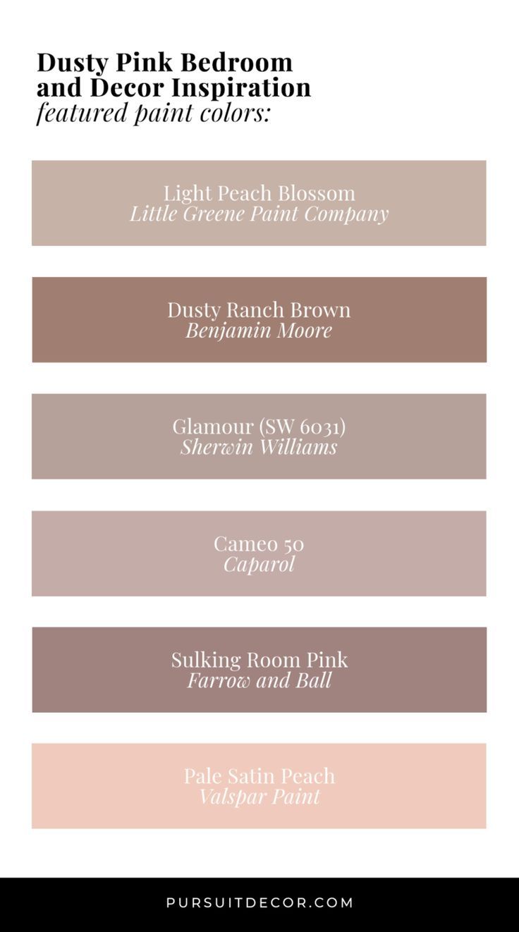 different shades of pink and brown in the same color scheme, with text that reads dusty pink