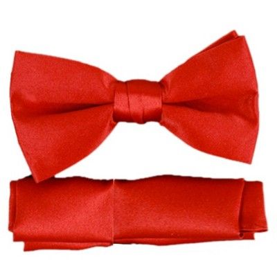 Classic style Pre Tied Bow made from quality material. A great formal classical style Boy's bow tie for a great accessory to a tuxedo or a suit. Great for wearing to a wedding or any other formal occasion. Made from 100% Poly Satin. This Bow Tie comes with matching hanky. This fancy looking and silky feeling will upgrade your look instantly. Perfect for parties, weddings, birthdays, holiday parties or formal occasions. Bow ties made a comeback & they're here to stay! Every gentleman's wardrobe s Fitted Red Bow Tie For Black Tie Events, Formal Red Bow Tie, Classic Red Bow With Ties, Classic Red Bow Tie For Formal Occasions, Formal Bow Tie With Red Bow, Classic Red Bow For Black Tie Events, Classic Red Bow Tie For Gift, Red Satin Bow Tie Adjustable, Red Satin Standard Bow Tie