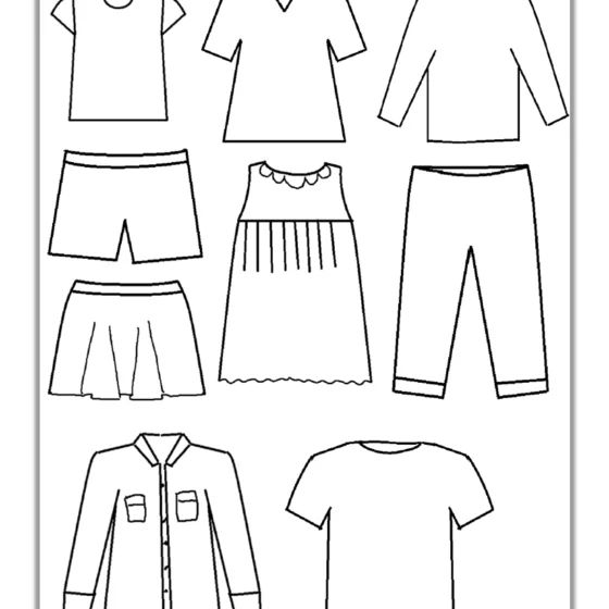 paper doll clothes for babies and toddlers