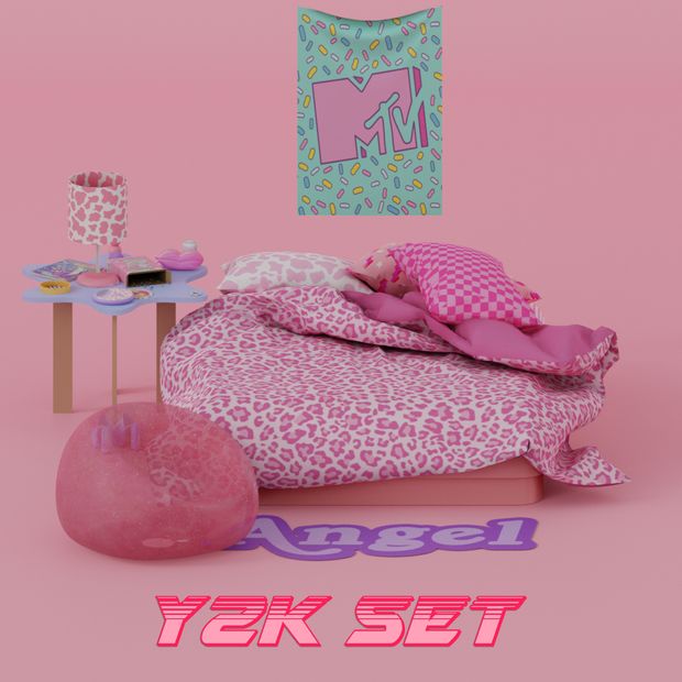 a pink bedroom with leopard print bedding and accessories