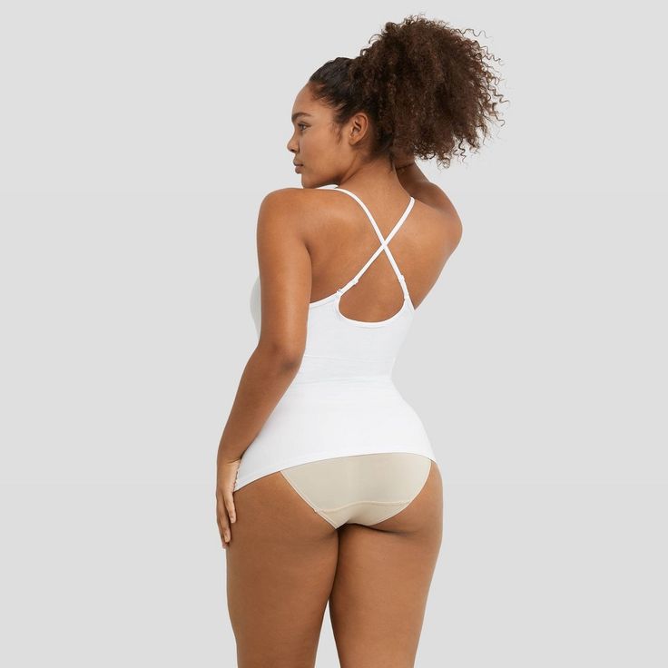 The Maidenform® Self Expressions® Tailored Cami helps smooth your tummy and back, while the firm control, adjustable straps and a longer length allows you to tuck this cami in for everyday use. Wear this cami as a layering piece or solo giving you all around firm control for all-over cool comfort. White High Stretch Shapewear With Built-in Bra, White High Stretch Shapewear, High Stretch Camisole With Built-in Bra And Tank Straps, White Shapewear With Medium Bust Support, White Seamless Shaping Shapewear, Stretch Shapewear With Push-up Built-in Bra, Stretch Shapewear With Built-in Bra And Push-up, Push-up Stretch Shapewear With Built-in Bra, High Stretch White Shapewear With Built-in Bra