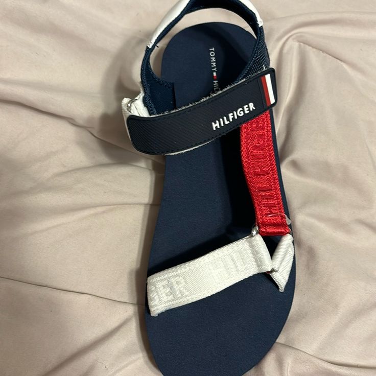 Tommy Hilfiger Women Sandals Nwt Tommy Hilfiger Round Toe Sandals For Vacation, Tommy Hilfiger Open Toe Sandals For Vacation, Tommy Hilfiger Open Toe Sandals For Beach, Tommy Hilfiger Sandals With Cushioned Footbed And Round Toe, Tommy Hilfiger Flat Sandals For Spring, Casual White Tommy Hilfiger Sandals, Tommy Hilfiger Open Toe Sandals With Cushioned Footbed, Tommy Hilfiger Flat Sandals With Cushioned Footbed, Tommy Hilfiger Open Toe Sandals