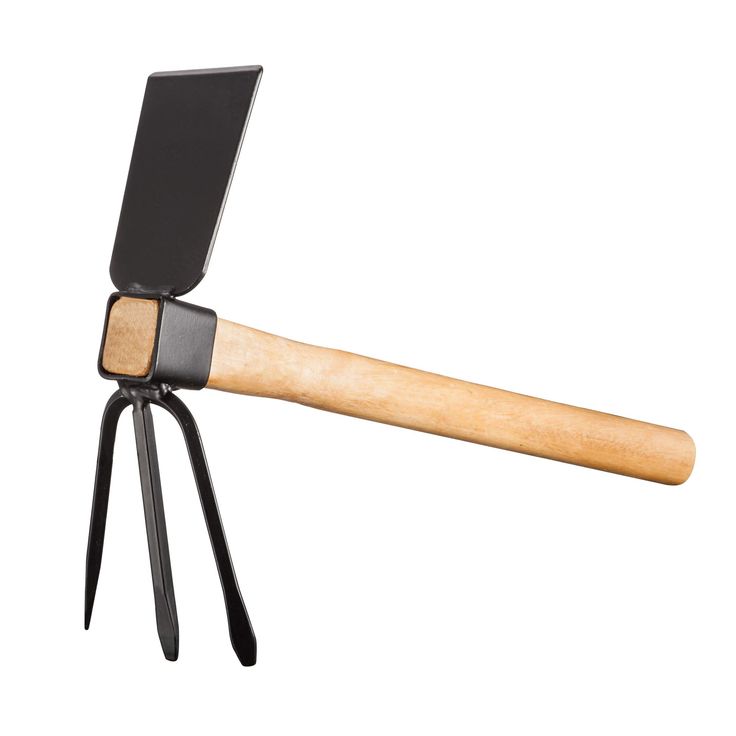 a large wooden handle with black handles on it's end and two blades sticking out of