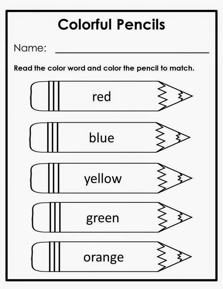 the color pencils worksheet for kids to practice their handwriting skills and spelling