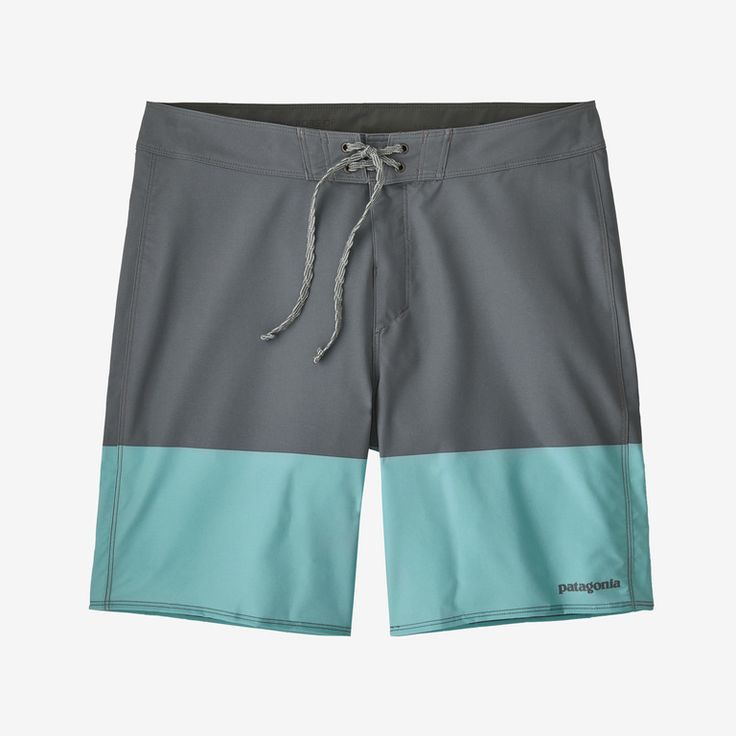 Leveled-up, everyday boardshorts that are built to perform, featuring recycled polyester/spandex fabric with streamlined four-way stretch. These lightweight, quick-drying surf shorts are for the surfer who desires more speed in their maneuvers but isn't opposed to a laidback point break breeze. The outseam is 18. Made in a Fair Trade Certified™ factory. Outdoor Swim Trunks In Recycled Polyester, Midweight Moisture-wicking Shorts For Summer, Summer Swim Trunks In Recycled Polyester For Outdoor Activities, Sporty Nylon Swim Trunks For Surfing, 4-way Stretch Swim Trunks For Outdoor, Recycled Polyester Swim Trunks With Built-in Shorts For Beach, Patagonia Beach Bottoms With Built-in Shorts, Nylon Athletic Surfing Shorts, Nylon Athletic Shorts For Surfing