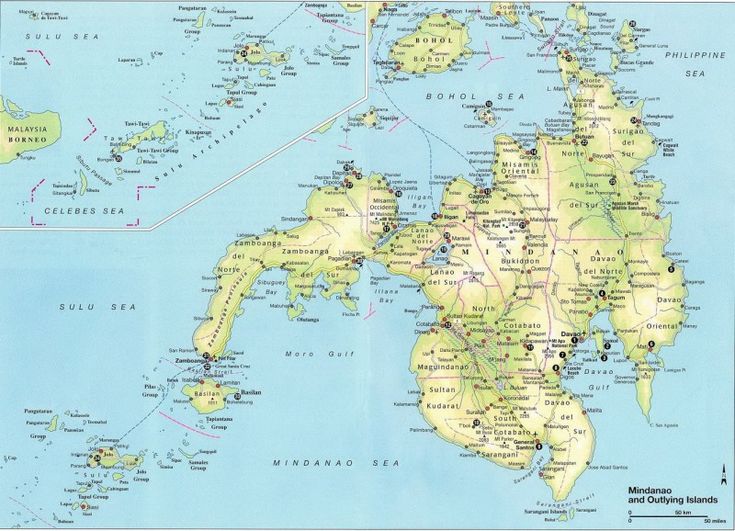 a large map of the philippines with all major cities and roads on it's sides