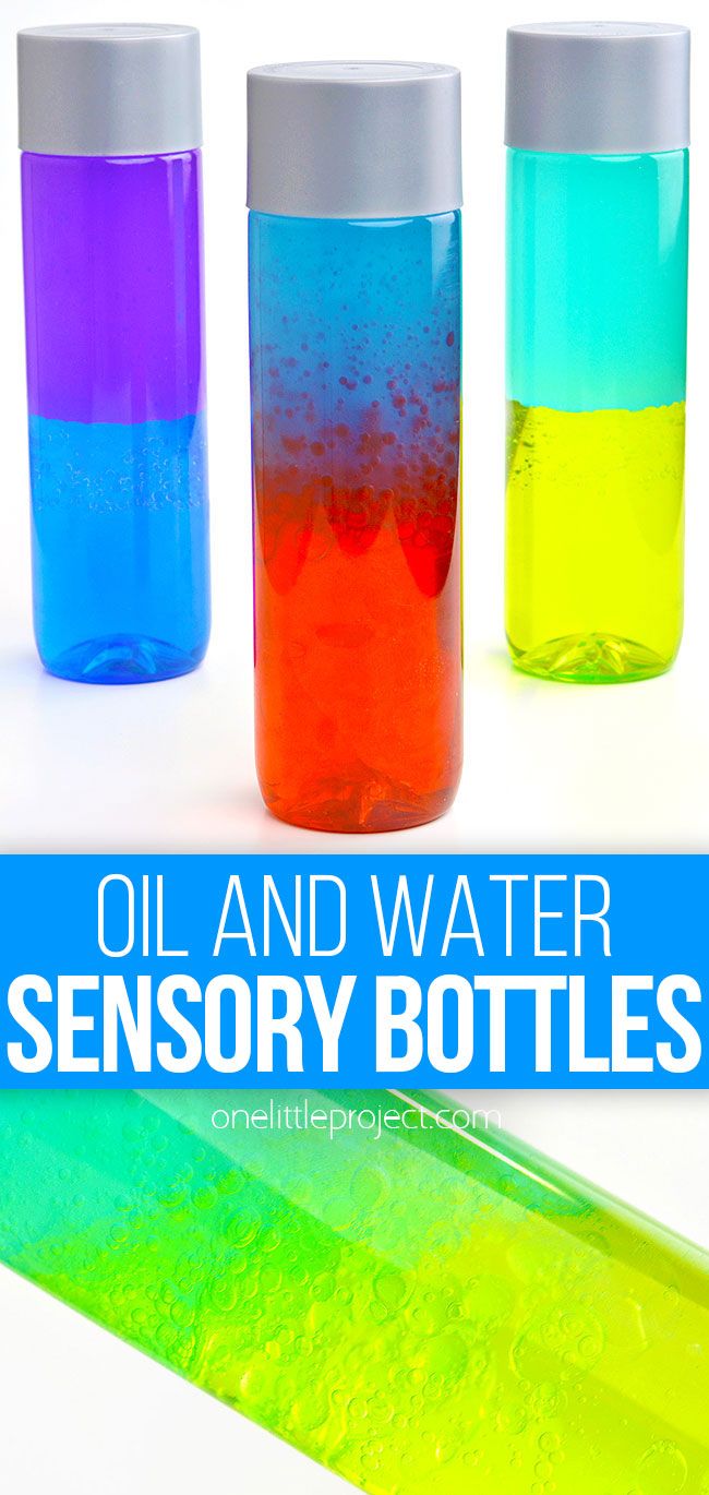 Oil and Water Sensory Bottles | Layered Color Mixing Sensory Bottle Weather Sensory Bottles, Sensory Bottles Diy, Weather Sensory, Sensory Bottles For Toddlers, Sensory Bottles Preschool, Voss Water Bottle, We Grow Together, Galaxy In A Bottle, Sensory Water