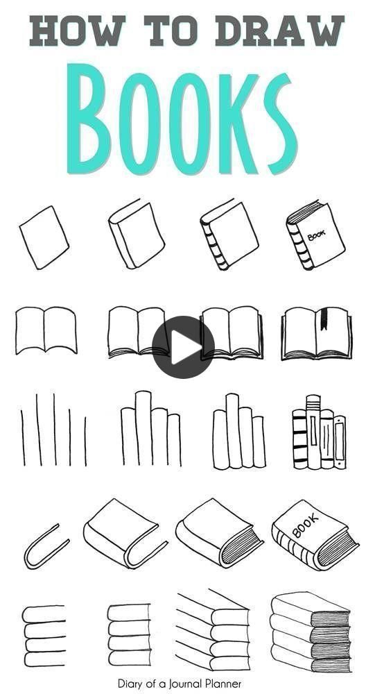 how to draw books for kids and adults with the title, how to draw books