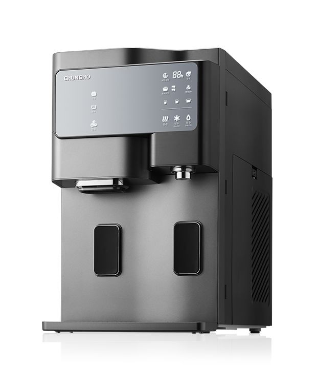 an automatic coffee machine on a white background